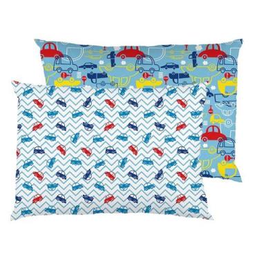 Imagem de Kit 2 Fronha Travesseiro Bebê Algodão Estampas Menino Menina - Bambi, 