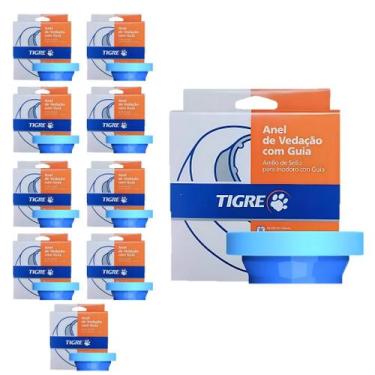 Imagem de Kit 10 Anel De Vedação Para Vaso Sanitário Com Guia Tigre
