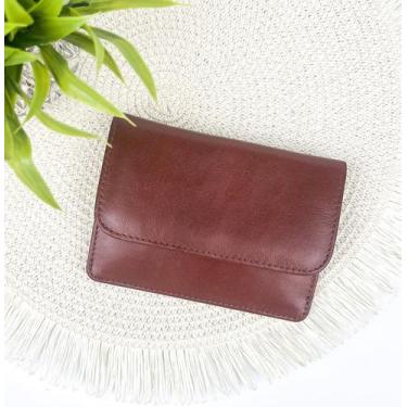 Imagem de Carteira Feminina Skinny Em Couro Pinhão - Encanto Laser