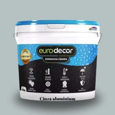 Imagem de Ultra borracha liquida Eurodecor 4kg premium, cinza alumiun