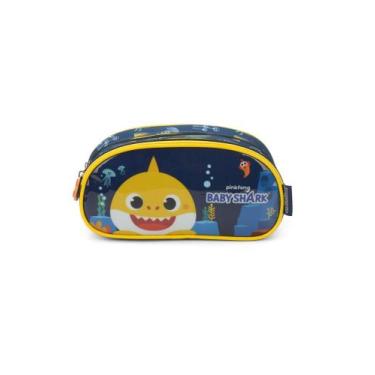 Imagem de Estojo Escolar Infantil Duplo Baby Shark Luxcel EI39004BS