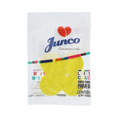 Imagem de Forminha de Papel Junco 4 Pétalas Amarela com 10 Unidades