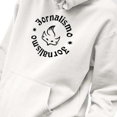 Imagem de Blusa Moletom Masculino Estampado Jornalismo em Algodão Fio 30.1 Pente