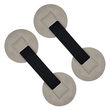 Imagem de 2 peças de apoio de braço de PVC para barco inflável de PVC, bote, bote, caiaque, canoa, prancha de surf, alça de assento SUP com alça (cinza)