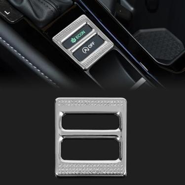Imagem de TOMALL Acessórios Bling compatíveis com Honda Accord 11th 2024 2025 para Civic ECON Capa de moldura Auto Start/Stop e Energy Saving Capa de botão de painel central de cristal para painel de console
