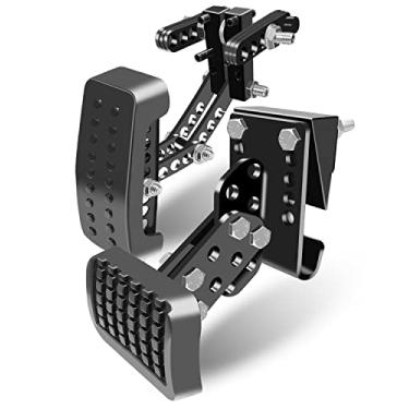 Imagem de Extensores universais de pedal de freio e gás para motoristas curtos, comprimento ajustável e ângulo de freio e extensor de pedais de acelerador para carro, kart, brinquedos de passeio
