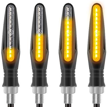 Imagem de Kinstecks 4 pçs Indicadores de Motocicleta Luzes de Sinal de Volta de Fluxos Indicadores de Torneamento de Motocicleta 12 V 12 LEDs Lâmpadas