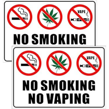 Imagem de Adesivo de vinil autoadesivo autoadesivo com placa de aviso de aviso de aviso de aviso de aviso - para uso externo/interno (pacote com 2) 22,86 cm x 15,24 cm - não fumar, não vaza - Aviso de cuidado