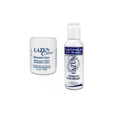 Imagem de Lazun Kit Alisamento Creme Relaxamento 100g  + Shampoo Neutralizante 1