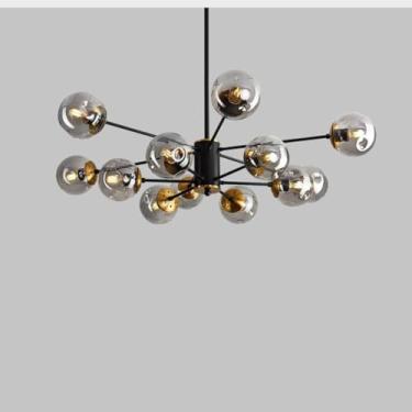 Imagem de GENSNRY Lustre Sputnik de 6 luzes, luminária pendente ajustável moderna industrial vintage luminária de teto para cozinha, sala de estar, sala de jantar