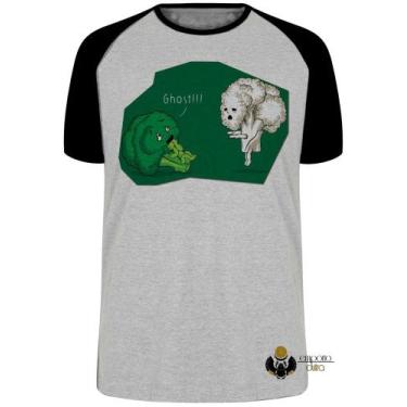 Imagem de Camiseta Brócolis Ghost Blusa Plus Size extra grande adulto ou infanti
