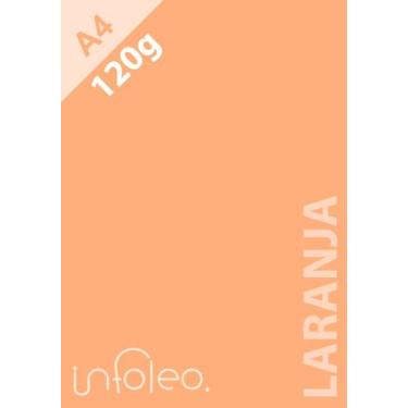 Imagem de Papel A4 120g Laranja Candy Color Plus - 10 unidades