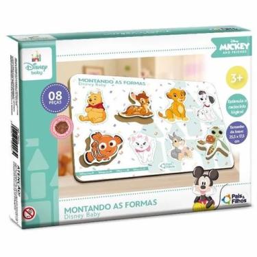 Imagem de Q. cabeca 08 pcs - montando as formas - disney baby - madeira - pais&f