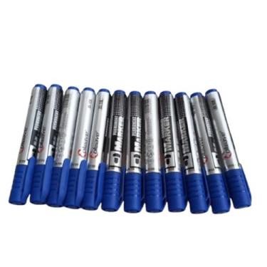 Imagem de  12 unidades Caneta Grossa para marcar permanente - telintec, 12 azul