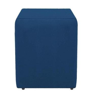 Imagem de Puf Puff Para Sala Quadrado Dado Azul Marinho 45 Cm Altura - Decore.Co