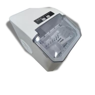 Imagem de Maquina De Gelo Compacta Cesta Gelo Armazenagem Cubos Gelo Painel Cont