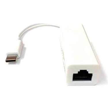 Imagem de Cabo Adaptador Usb Tipo C Para Rede Ethernet Rj45 10/100 Nfe - Rb Tron