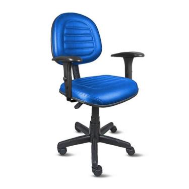 Imagem de Cadeira de escritório em base giratória com braço regulável-revestimen