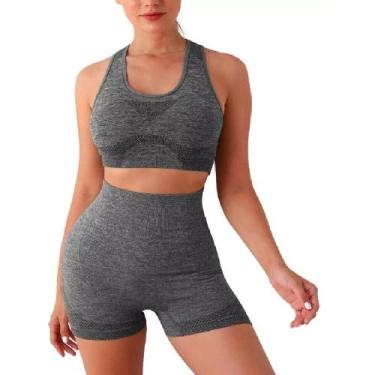 Imagem de Conjunto Modela Corpo Levanta Bumbum Bermuda Short + TOP C/ Bojo Remov