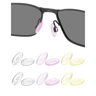 Imagem de HILEEN 6 pares de almofadas de nariz de substituição para Oakley Whisker|WireTap|Crosshair 2.0 OO4044|Half Wire 2.0; Maui Jim Baby Beach/Kahuna/Kawika/Wiki Wiki/Mahina Sungalsses