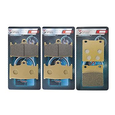Imagem de S SYUU Peças de reposição para motocicletas, pastilhas de freio dianteiras e traseiras compatíveis com/para Suzuki GSXR 600 1997-2003 GSXR 750 2000-2003 FA158F FA063R