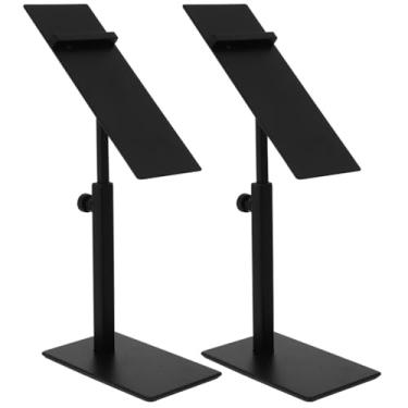 Imagem de Zerodeko 2 Pçs De Aço Inoxidável Sapato Expositor Metal Sapato Rack Altura Ajustável Risers Suporte Para Casa Loja Varejo Suprimentos