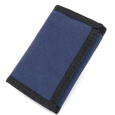 Imagem de Carteira tripla Rainbow of California com identidade interna. Fecho de velcro. Feito nos EUA, Azul marinho, Regular