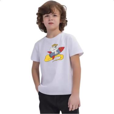 Imagem de Camiseta Infantil Cowboy astronauta no foquete - Alearts, 16