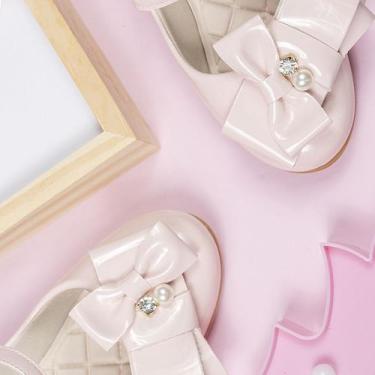 Imagem de Sapatilha Infantil Menina Dourada com laço  2016 - B2A KIDS, Rosa, 25