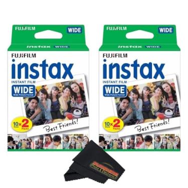 Imagem de Fujifilm Pacote duplo Instax Wide Instant Film com pano de microfibra Sunshine Photo... (pacote com 2 - 40 exposições)