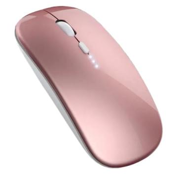 Imagem de Mouse sem fio Bluetooth 2,4 GHz Adaptador USB Modo duplo para laptop Computador em casa Desktop ergonômico,Gold