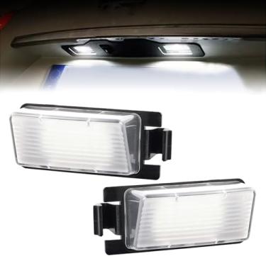 Imagem de AUTOXBERT 2 peças de luzes LED de placa de licença para Nissan 350Z 370Z Cube Leaf Sentra GT-R Versa & Infiniti G25 G35 G37 Q60 luzes de placa de licença LED 6000K