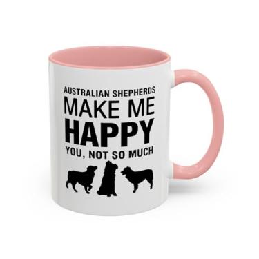 Imagem de Caneca de café pastor australiano, presente para amantes de cães, caneca engraçada para donos de animais de estimação, perfeita para aniversários, presente de mãe de cachorro, animal de estimação