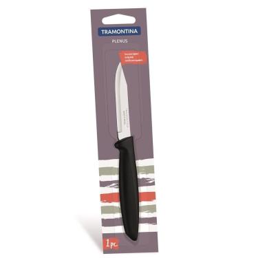 Imagem de Faca para Legumes Plenus em Aço Inox e Cabo de Polipropileno Preto 3" - Tramontina