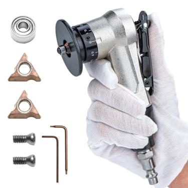 Imagem de Ferramenta de rebarbação de chanfro de ar para metal, ferramenta de chanfradura de ar, mini máquina de chanfradura pneumática pequena trituradora portátil para furo interno e rebarbação de borda de metal