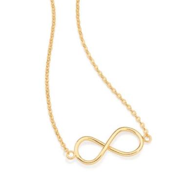 Imagem de Colar Infinito Rommanel 532388 Cordão com Pingente Banhado Ouro 18k Fe