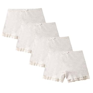 Imagem de Calcinha de renda feminina, 4 peças, meia-calça para meninas, gravata borboleta, sem costura, térmica, reta, sem fio, lisa, 2025, moderna, H-291 Gray Boy Girl, 13 Years