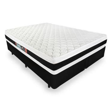 Imagem de Cama Box Queen + Colchão De Espuma D45 - Castor - Black White Double Face - 158x198x62cm Preto