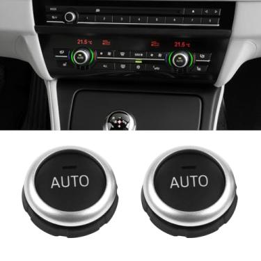 Imagem de Jaronx Compatível com botões BMW AC para 5'F10 F11, 6'F12 F13, 7'F01 F02, X5 F15, X6 F16 console frontal/traseiro ar condicionado botões de controle climático, substituição de botão AC para BMW