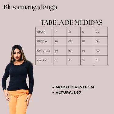 Imagem de Blusa Manga Longa Feminina Para Inverno - REIKLER, M, Branco