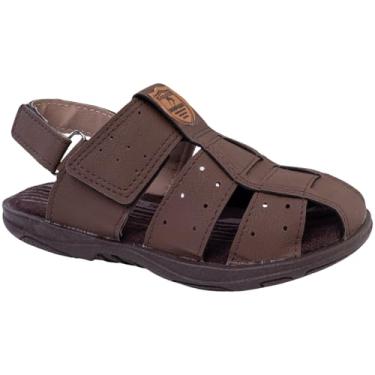 Imagem de Sandalia Masculina Infantil Papete Menino Minipasso Marinho e Marrom (Marrom, BR, Criança de 9 a 12 anos, Numérico, 31)