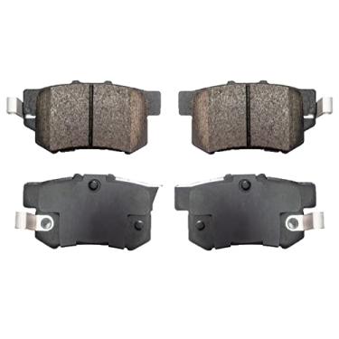 Imagem de EXPPOWER Substituição de pastilhas de freio traseiro de cerâmica premium D537 para 2002-15 Civic, Honda CR-Z 2011-15, Accord 1991-2007, 2004-08 TSX, 2013-18 ILX, 2010-13 Suzuki Kizashi Hardware Fit incluído