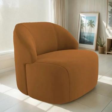 Imagem de Poltrona Organica Decorativa Eloa Veludo Terracota - Londrilar - LM DE