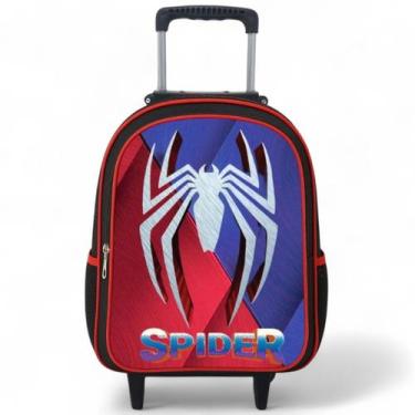 Imagem de Mochila Rodinha Masculina Infantil Escolar Reforçada e grande - Pikuka