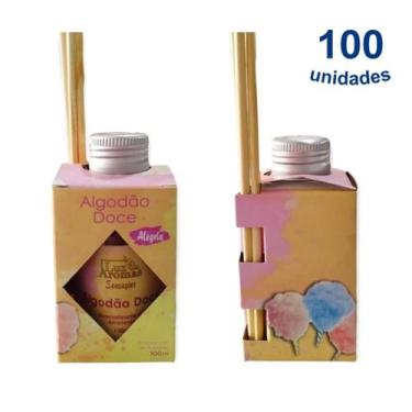 Imagem de Kit 100 Aromatizador Ambiente 100ml Difusor Vareta Perfumado Cheiroso 