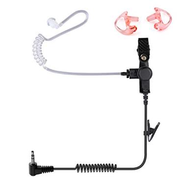 Imagem de COMMIXC Pacote com 2 fones de ouvido walkie talkie apenas, fone de ouvido de vigilância de tubo acústico de 3,5 mm de 1 pino para rádio bidirecional e microfone de alto-falante