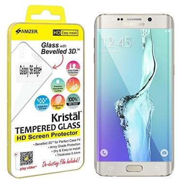 Imagem de AMZER Kristal Edge2Edge Protetor de tela curvo de vidro temperado para Samsung Galaxy S6 Edge Plus G928F - HD transparente