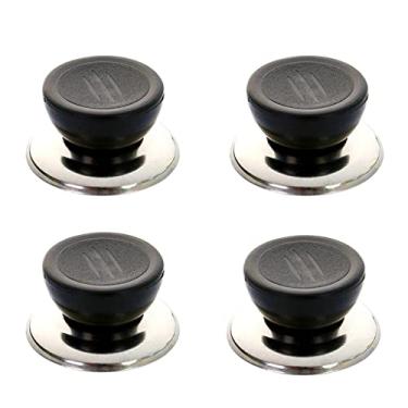 Imagem de 4 peças de substituição universal para panelas de cozinha tampa de panela puxador de mão 6-10 mm furos tampa alça (cor: como mostrado, tamanho: tamanho único)