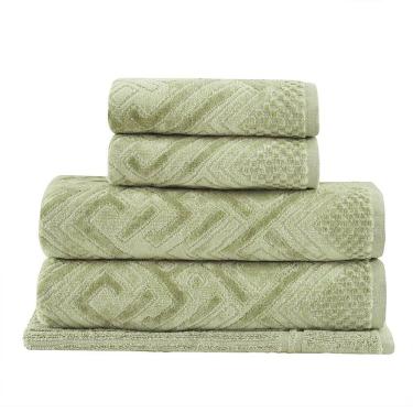 Imagem de Jogo Toalhas Banho Buddemeyer 5p Geo Verde