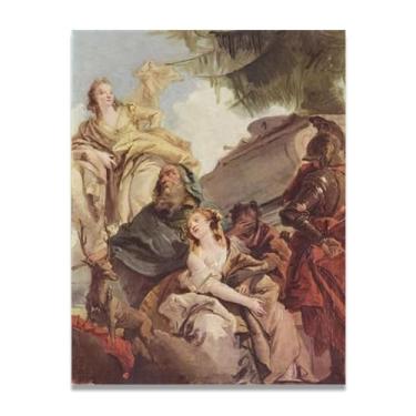 Imagem de Perto um do outro Giovanni Battista Tiepolo Impressão em tela – Obra-prima rococó barroca, pintura escolar de Veneza, pintura a óleo decorativa para galeria doméstica 40 x 52 cm